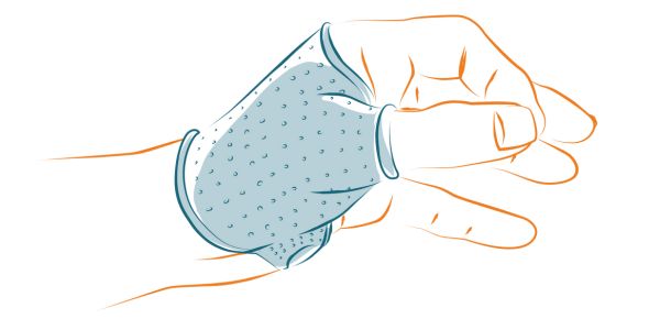 Gant de protection pour la main illustré