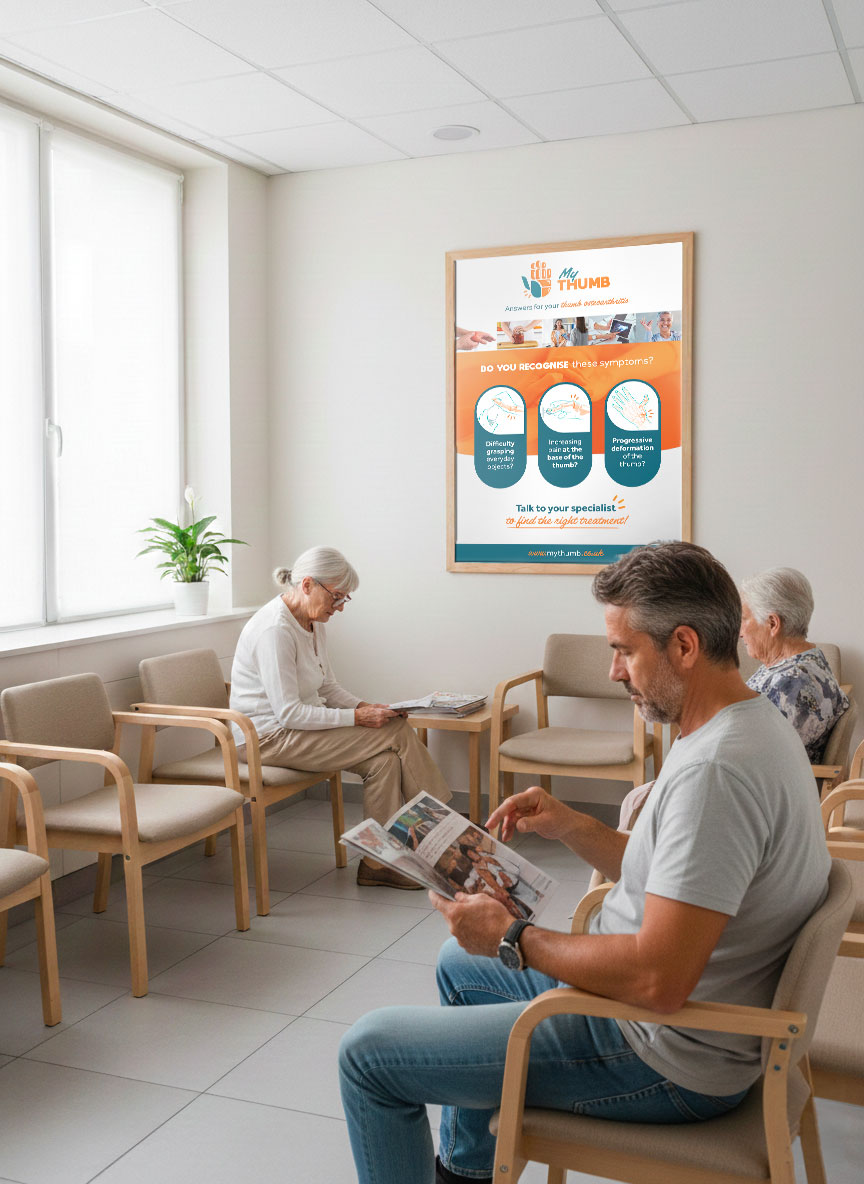 Patiënten lezen in wachtkamer van medische praktijk